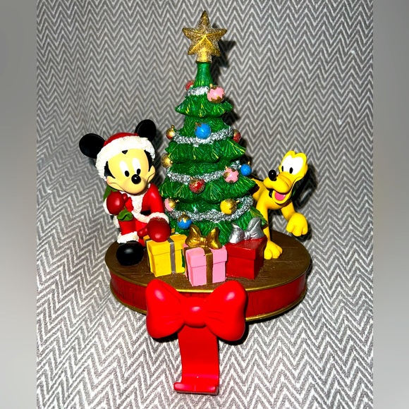 Disney Mickey and Pluto Stocking Holder Hanger Christmas - Picture 1 of 6